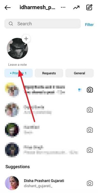 hide people from viewing instagram notes