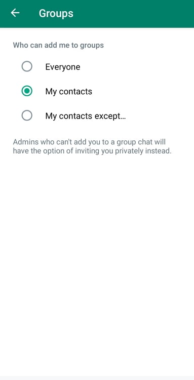 why can't i add contact to whatsapp group