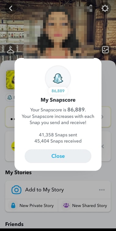if someone unfriended you on snapchat, can you see their score